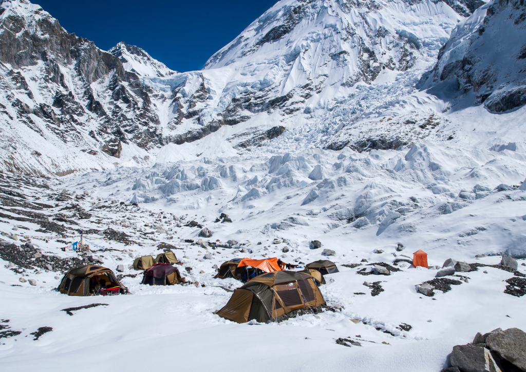 Climber tent in the Everest 